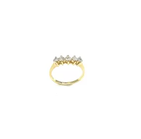 1/2 Ctw 5 In-Line Diamond Ring