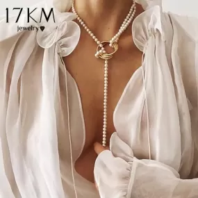 17KM Vintage Pearl Necklaces For Women