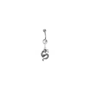 Belly Ring -Surgical Steel Belly Button Navel Ring With Dragon Dangle