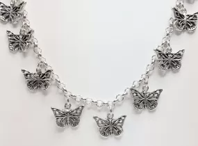 Butterfly Necklace Jewelry Sterling Silver Handmade Fashion Jewelry Necklace BY6-NK