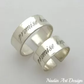 Couple Personalized Rings for Her and for Him