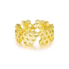 Honeycomb Band Ring Life With MaK’s Honeycomb Bee Kind Jewelry Collection