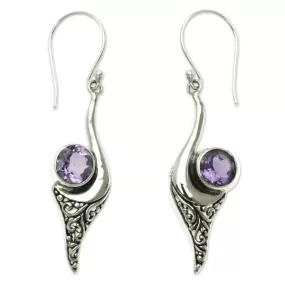 Mermaid Tail Amethyst Earrings